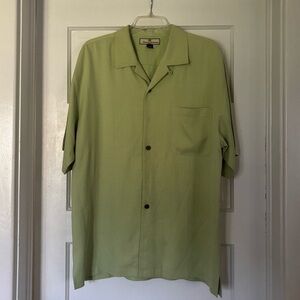 Vintage Tommy Bahama Light Green Silk Top